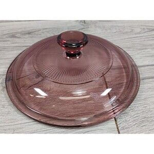 Pyrex Lid cover V1C  Cranberry Replacement Lid Round Casserole Dish or Saucepan